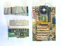 Płyta Asus CUSL2-C + Pentium III + 512 RAM + ATI RAGE 120 Fury AGP