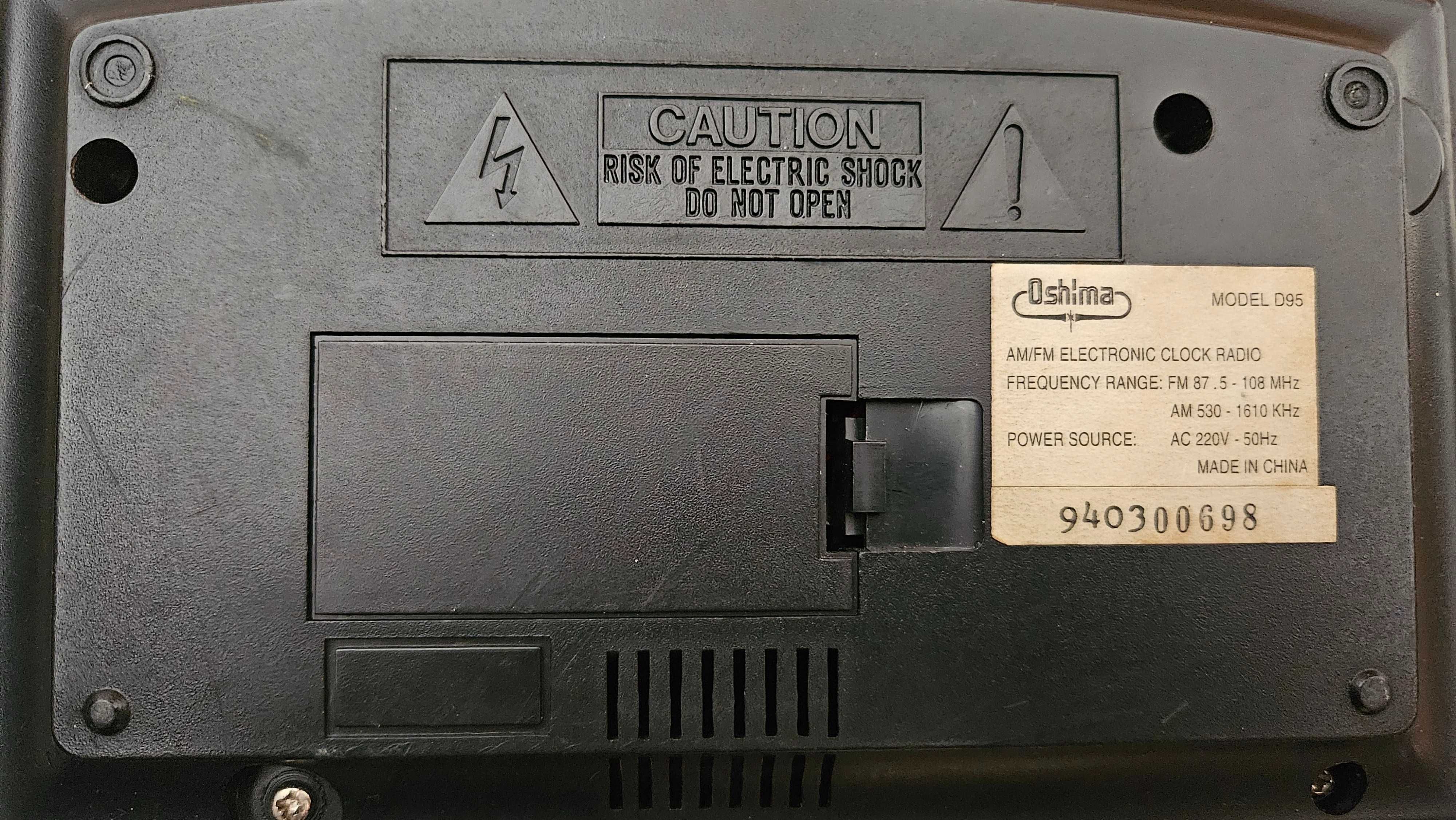 Rádio portátil com alarme