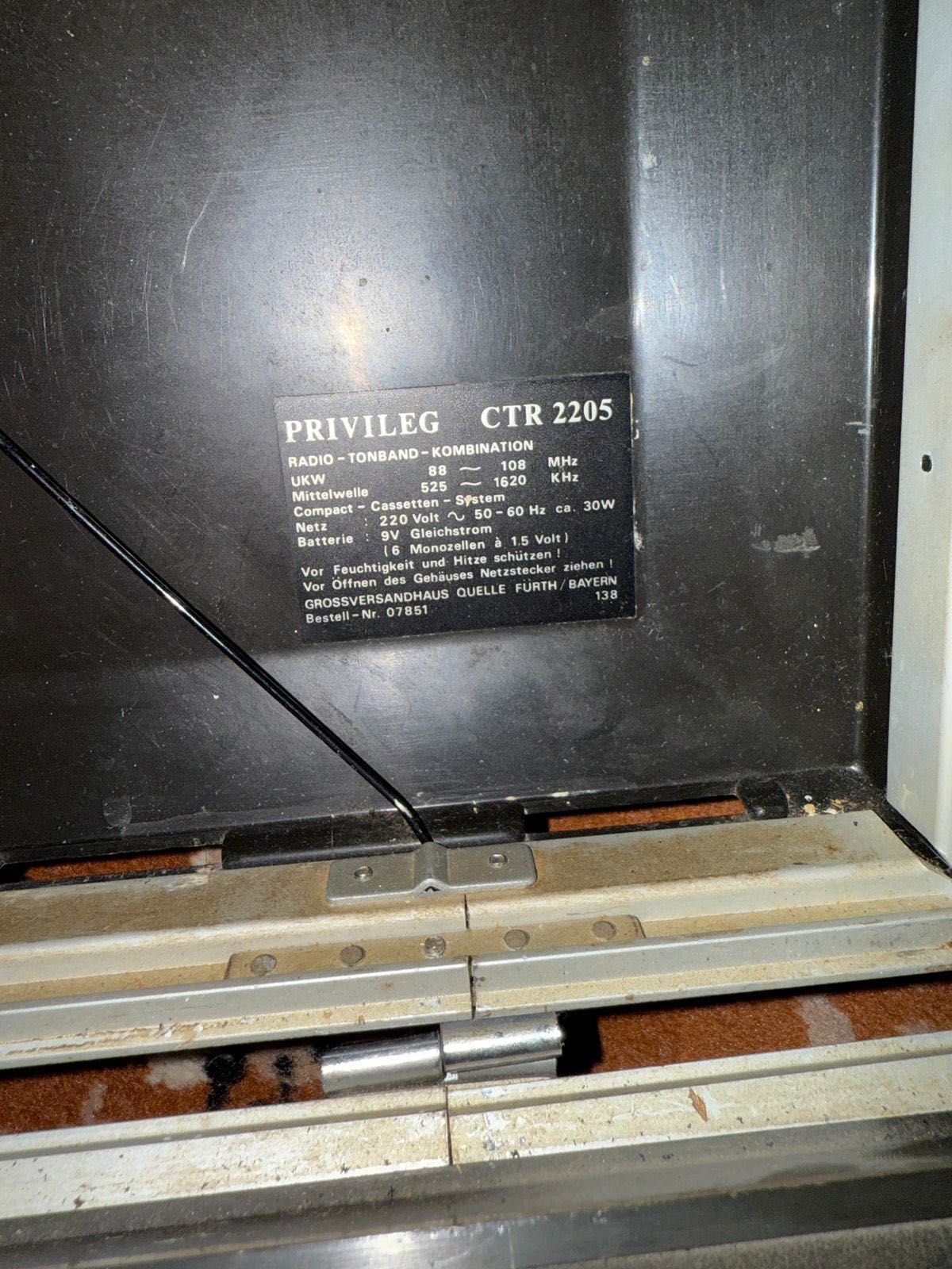 Privileg Radio-Tonband-Kombination CTR2205