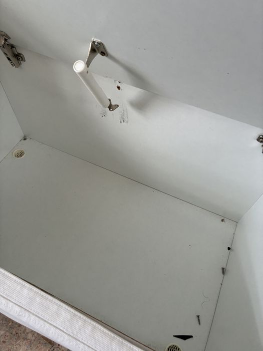 Banco com arrumacao estofada branca ikea