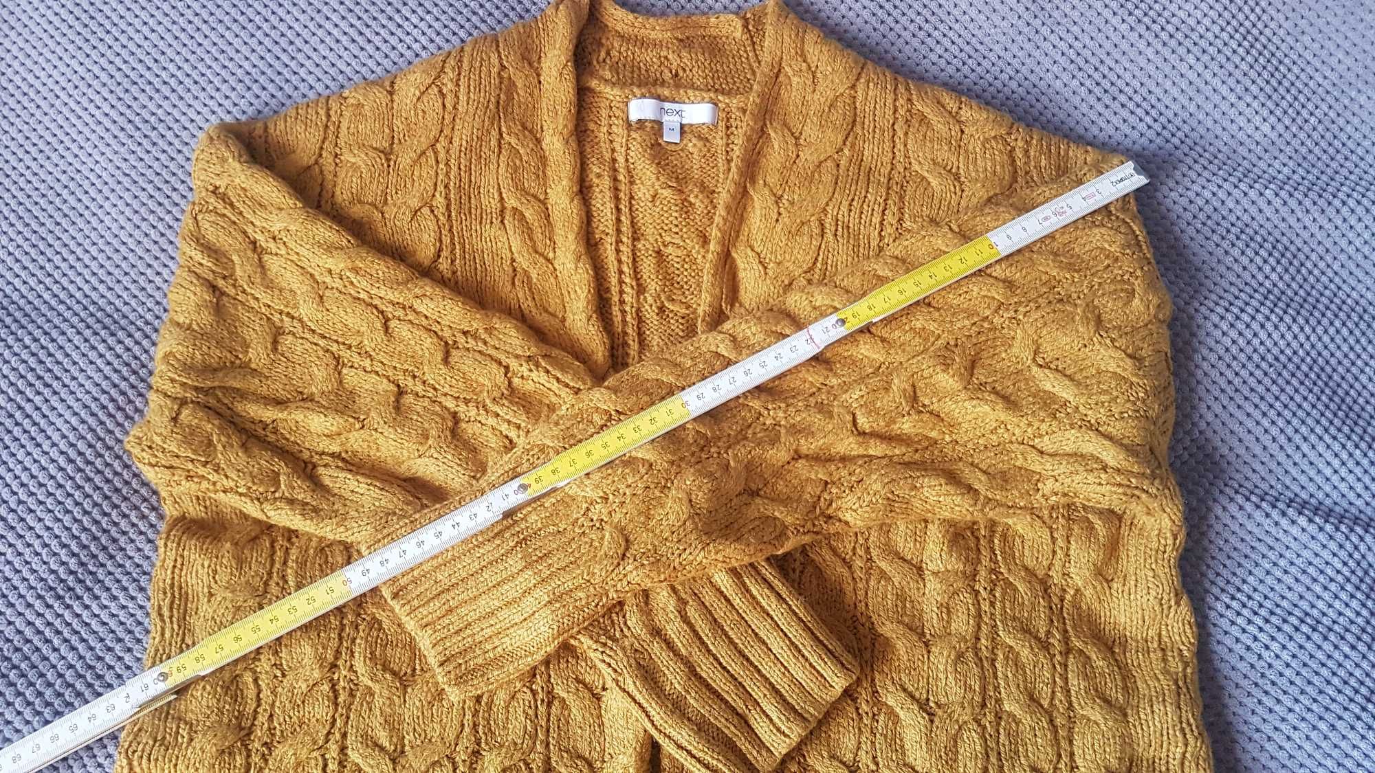 Musztardowy sweter/kardigan NEXT M/L/XL - nowy