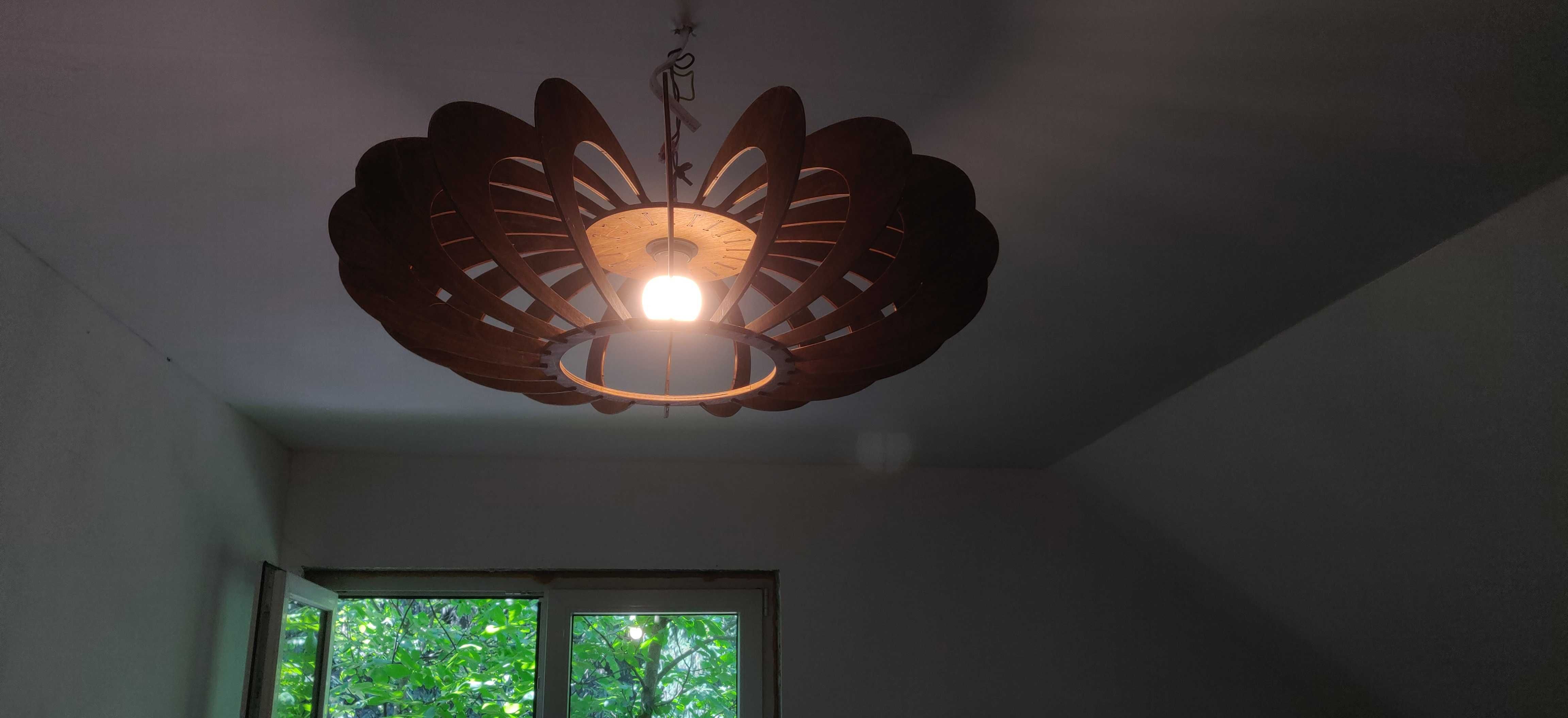 Lampa ze sklejki, abażur