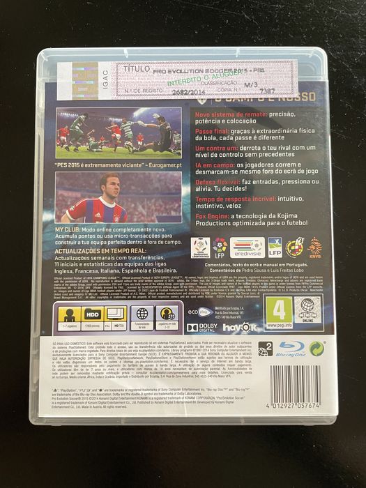 PES 2015 Day One Edition (PS3, PAL) | Completo CIB