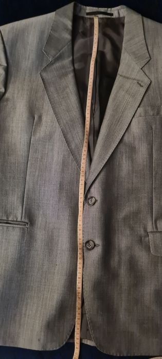 Garnitur męski xl szary metaliczny