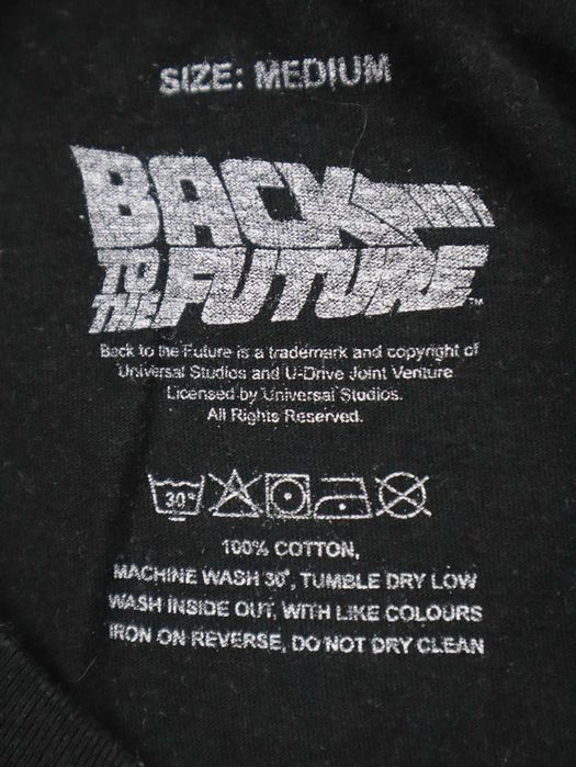 Back To The Future Black tshirt czarna koszulka z krótkim rękawem