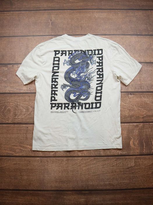 Black Squad Paranoid Dragon tshirt biała koszulka z krótkim rękawem