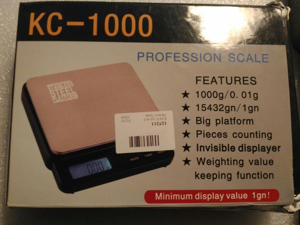 Профессиональные китайские весы KC-1000 1000 гр. 1 кг. шаг 0.01 грам