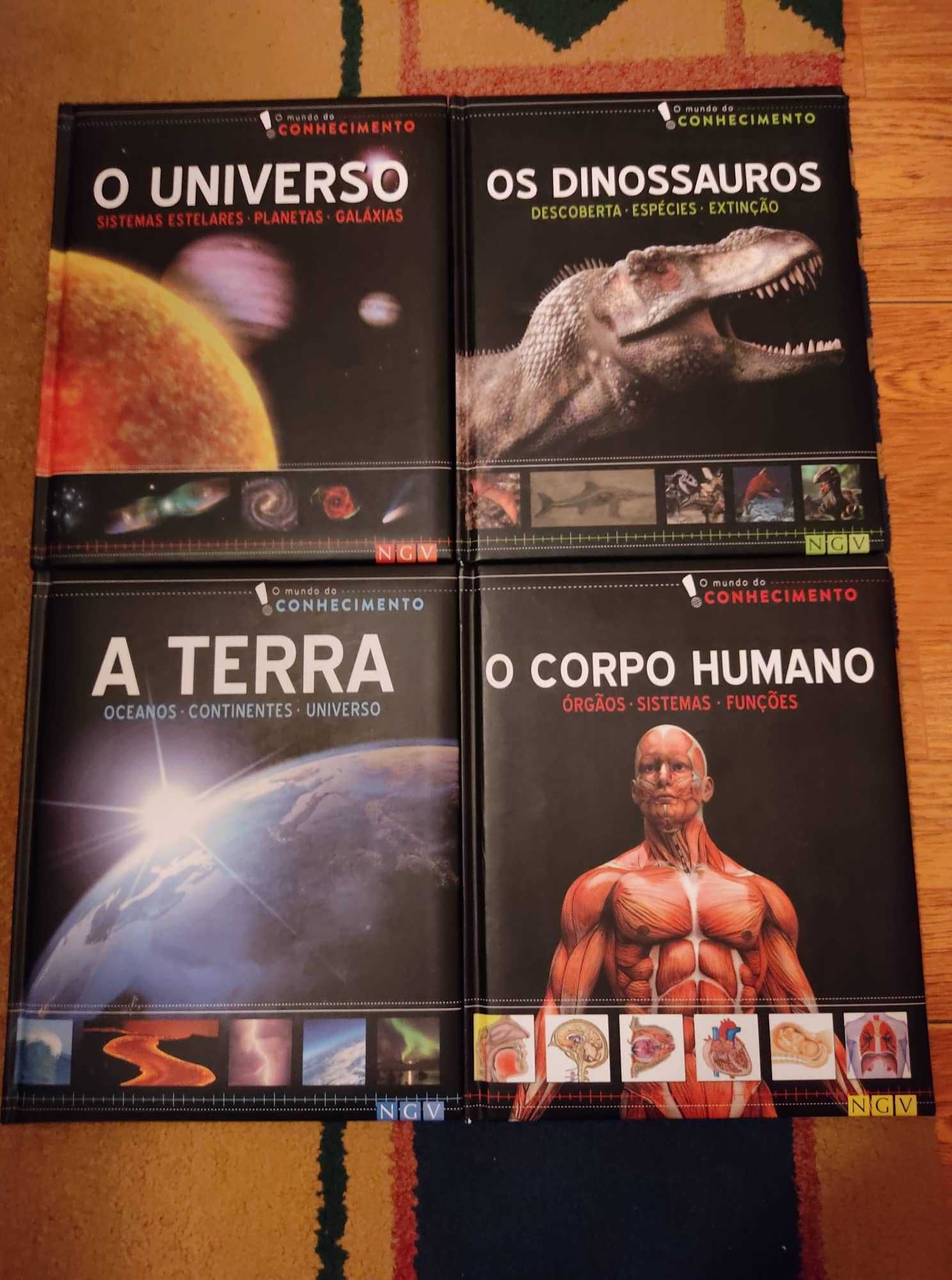 Livros sobre a Terra, O Corpo Humano, Dinossauros e o Universo