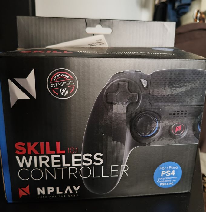 Comando NPlay SKILL 10 Wireless - PS4, PS3 E PC Compatível