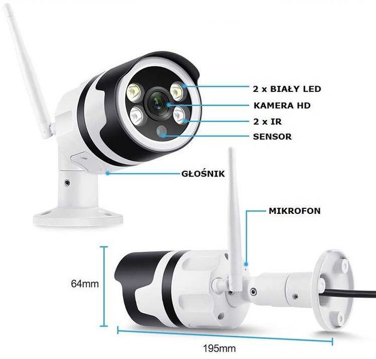 Kamera HD WIFI z aplikacją na telefon