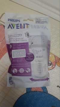 Пакети для зберігання молока AVENT та пляшечка  AVENT 125мл