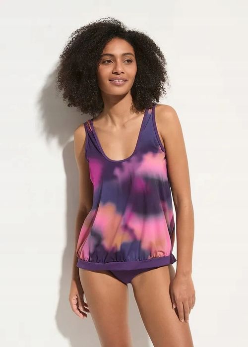 B.P.C tankini w batikowy wzór z fioletowymi figami ^50