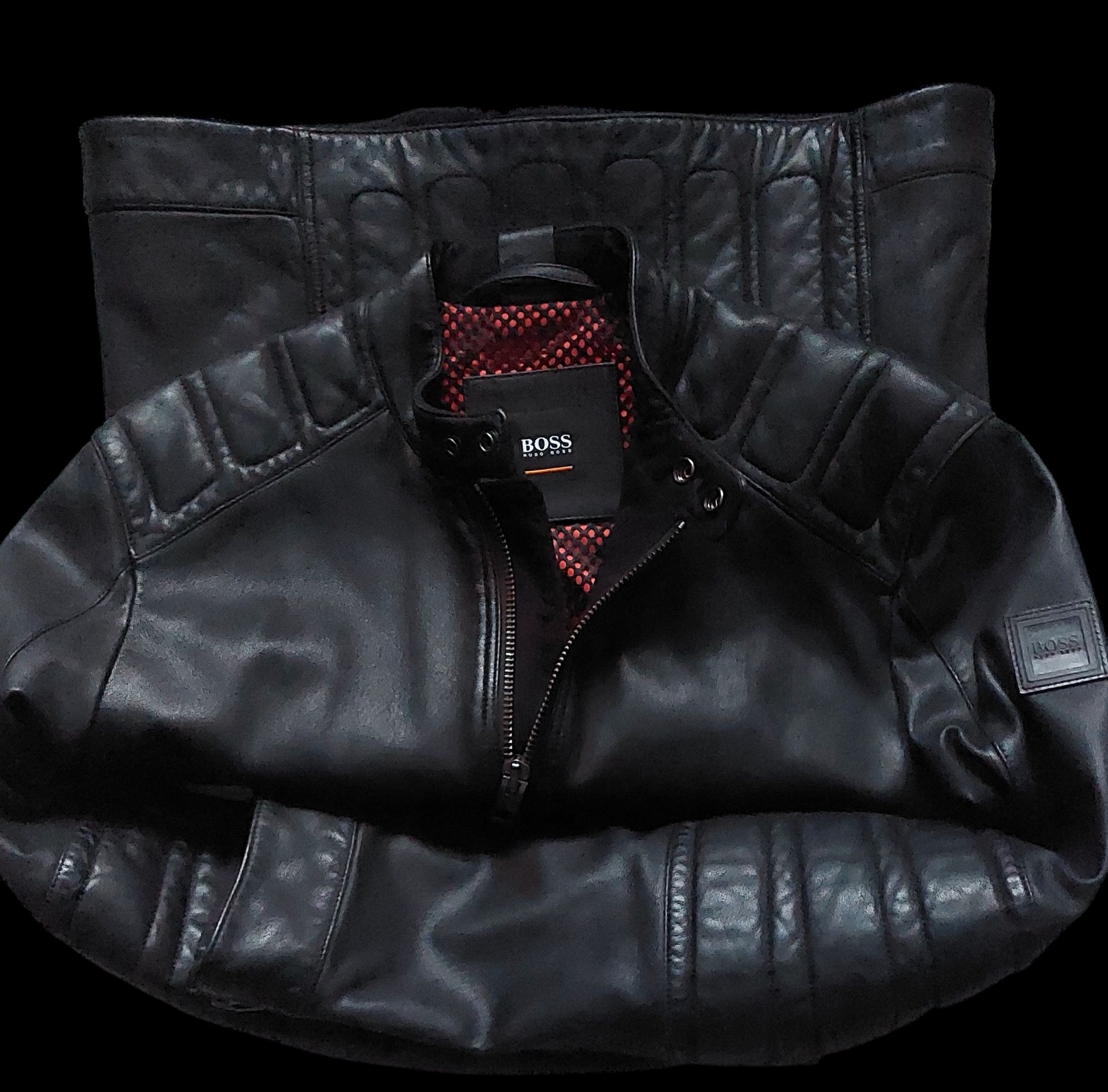 Hugo Boss nowa kurtka skórzana męska r. 48/M