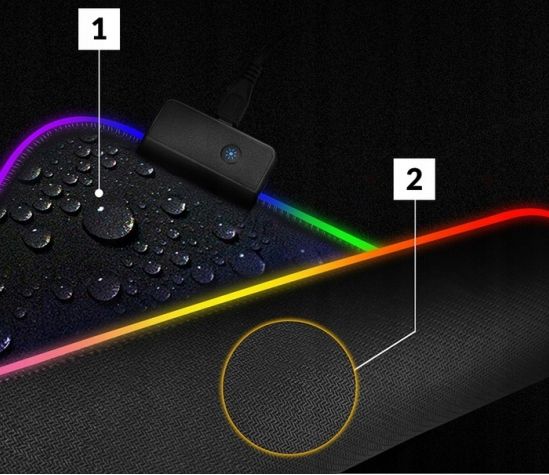 Podkładka Gamingowa Pod Mysz Podświetlana Rgb