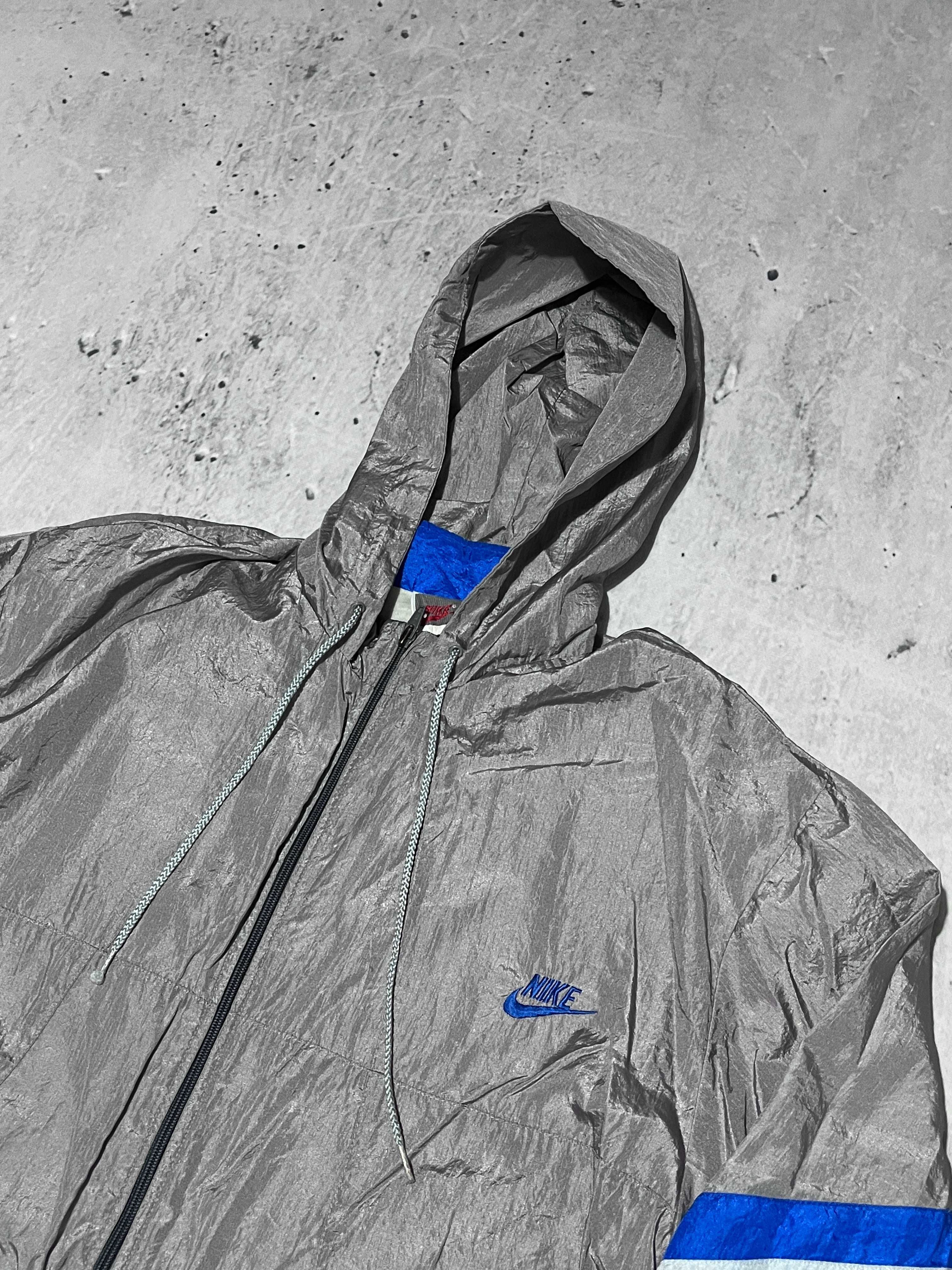 Szara kurtka wiatrówka Nike vintage / 90s retro baggy jacket