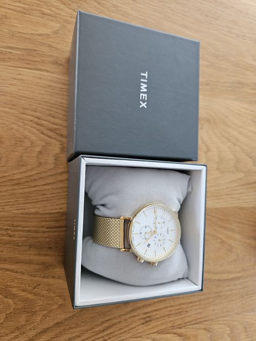 Timex złoty zegarek dla niej lub dla niego
