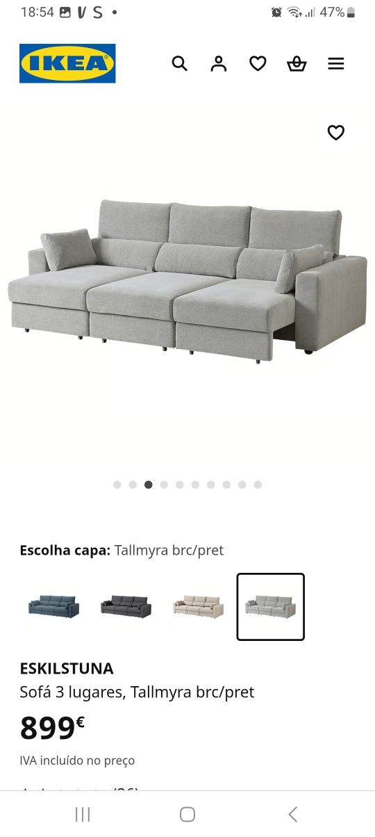 Sofá ikea 3 lugares