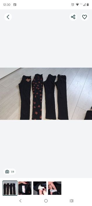 4 leginsy czarne 146