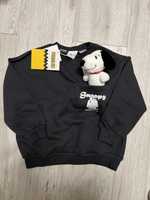 Ocieplana bluza dla chlopca z pluszakiem pieska Snoopy r.104 Zara