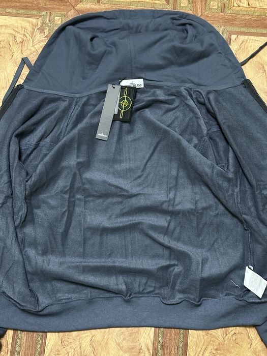 Зіп-кофта Stone Island темно-синього кольору