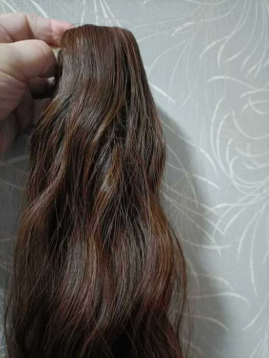 Kucyk kitek doczepiane włosy przedłużone 50 cm na klamrę pięknie wyko