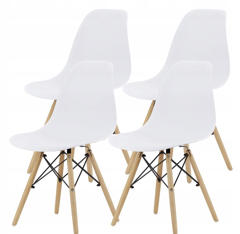 Krzesła biurowe skandynawskie 4 szt krzesło