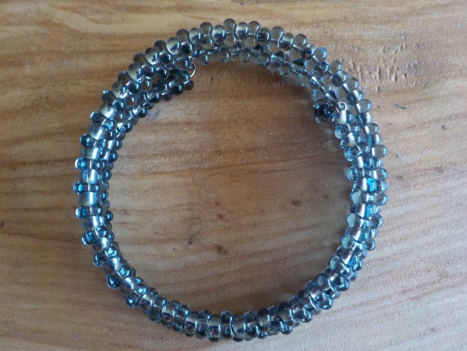 bransoletka damska "sprężynka" szkło