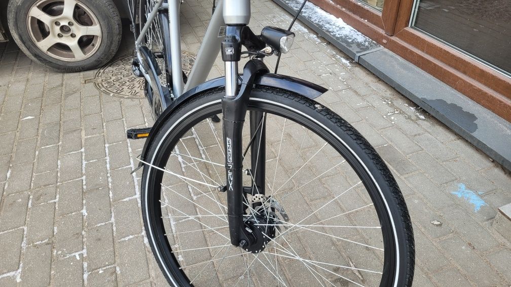 Rower trekkingowy Romet Wagant 19" hydraulika napęd 3x8