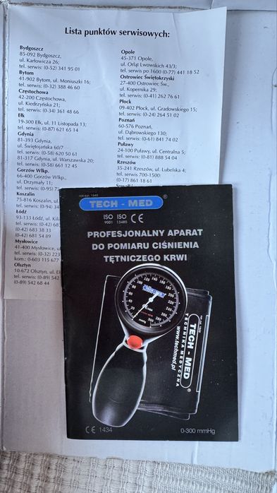 Profesjonalny aparat do mierzenia ciśnienienia krwi Tech med