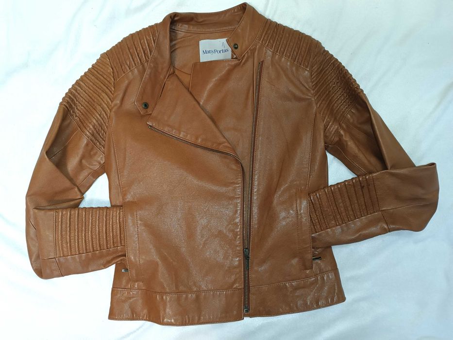 Кожаная куртка косуха Mary Portas Англия на девочку XS 40-42 размер