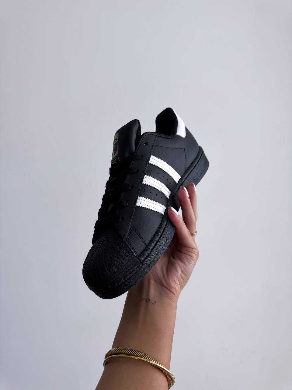 Чоловічі кросівки Adidas Superstar чорний 1489 ХІТ