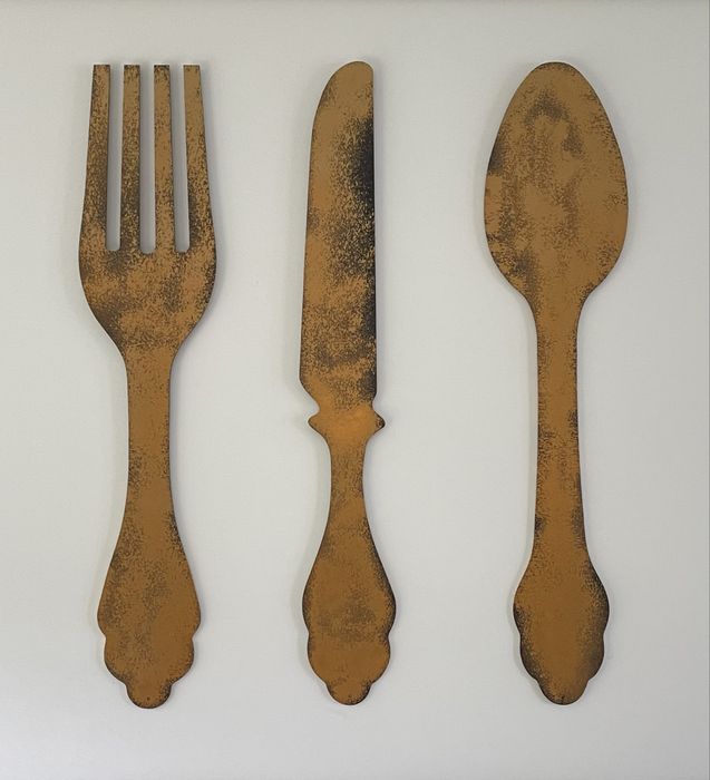 Talheres decorativos de parede tam gigante