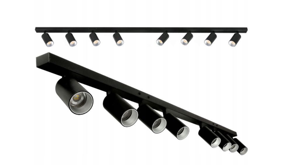 Lampa sufitowa VIKI SILVER 8xGU10 czarna