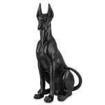 Pies doberman czarna duża wysoka figurka dekoracja ozdoba 87 cm 179590