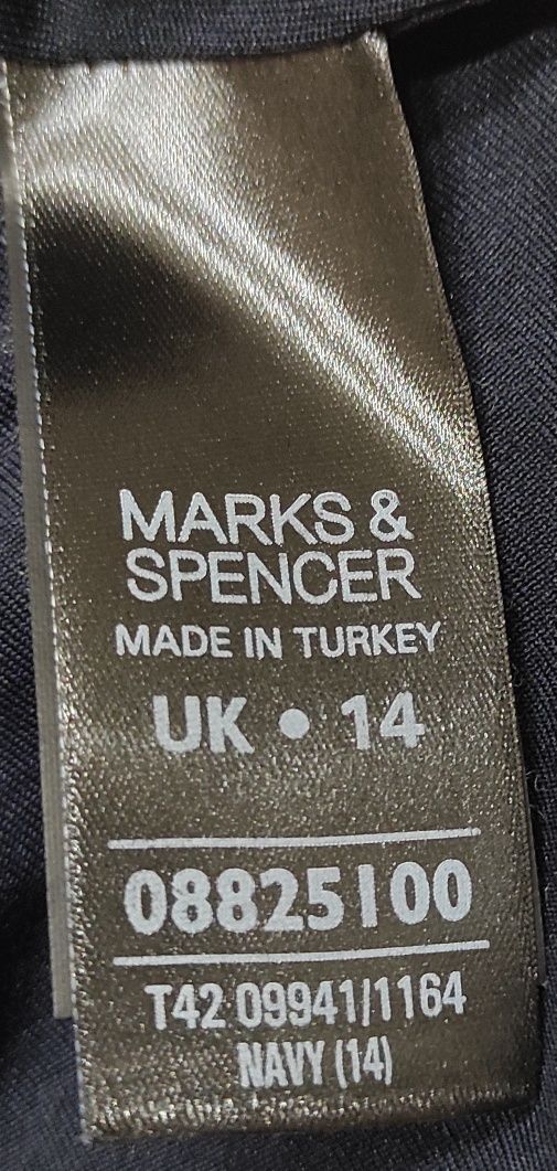 Granatowa sukienka Marks & Spencer 14