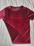Bluzka tshirt bordowa połyskująca reserved S