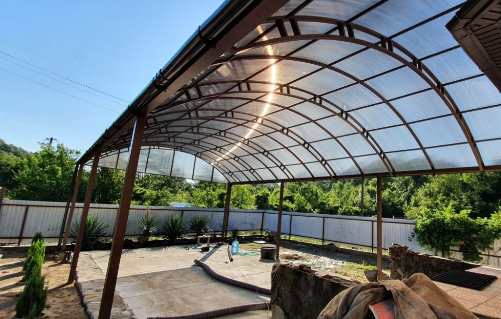 Изготовление навесов из поликарбоната