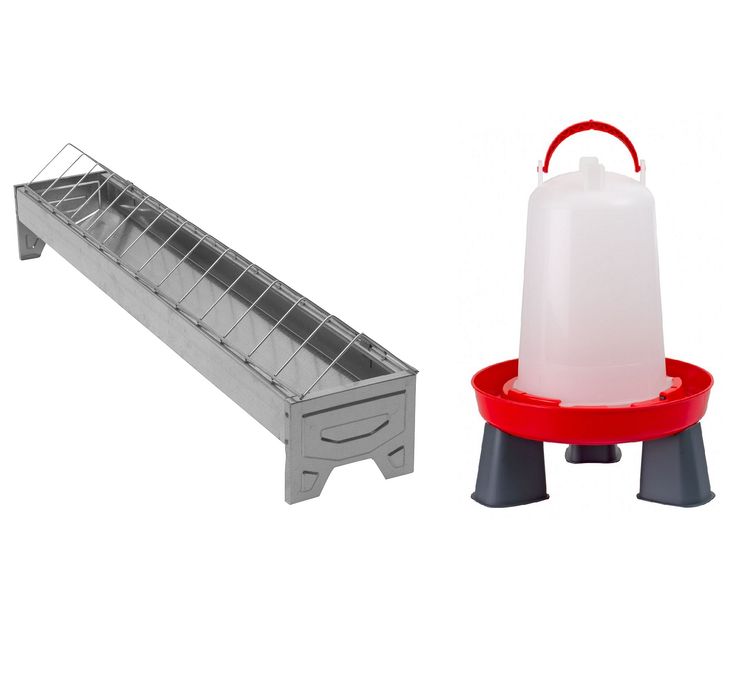 Zestaw Korytko Metalowe 75Cm I Poidło 6L Na Nóżkach