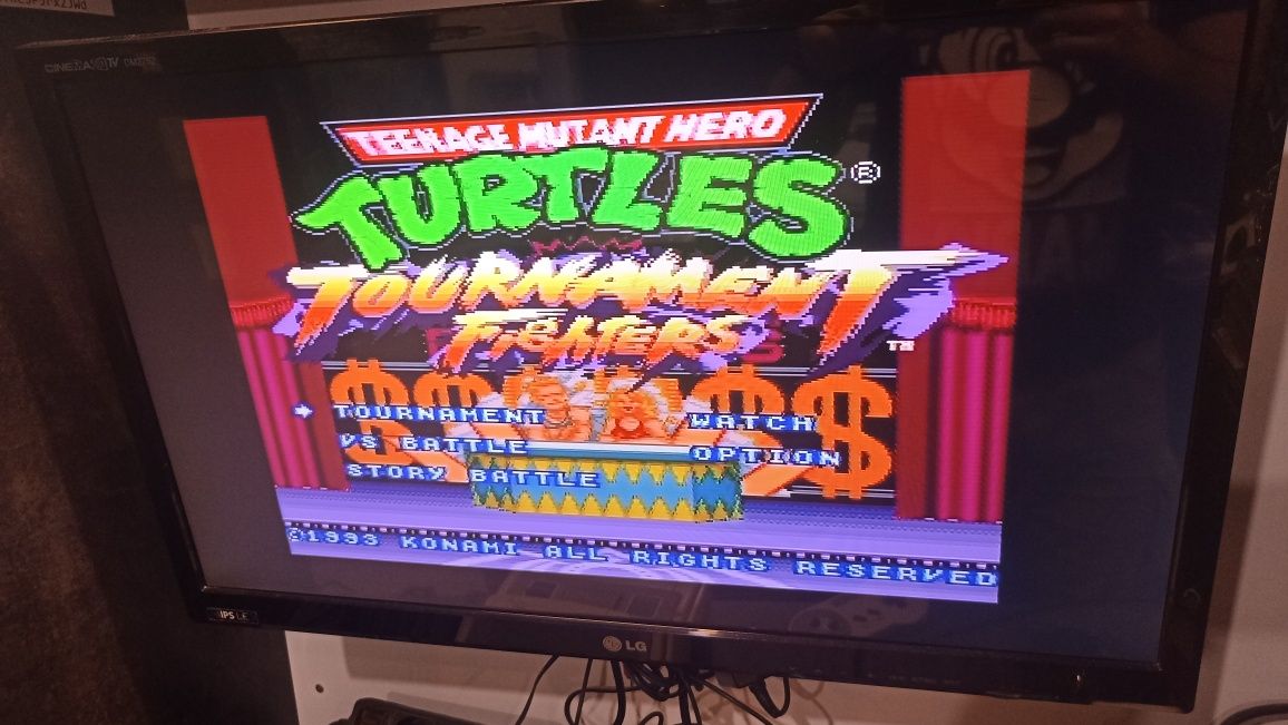 Teenage Mutant Hero Turtles Tournamemt Fighters SNES Super Nintendo