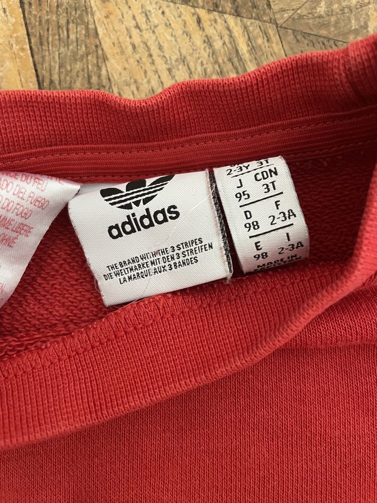 Bluza czerwona Adidas 98 dla dziecka