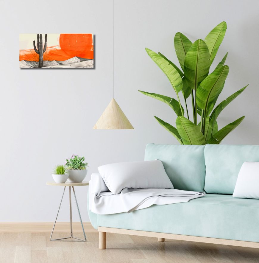 Obraz 50x20cm Kaktus Saguaro