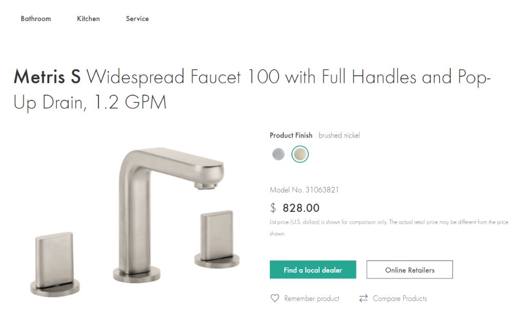 Смеситель Новый в упаковке Hansgrohe 31063821 Metris S Faucet Nickel