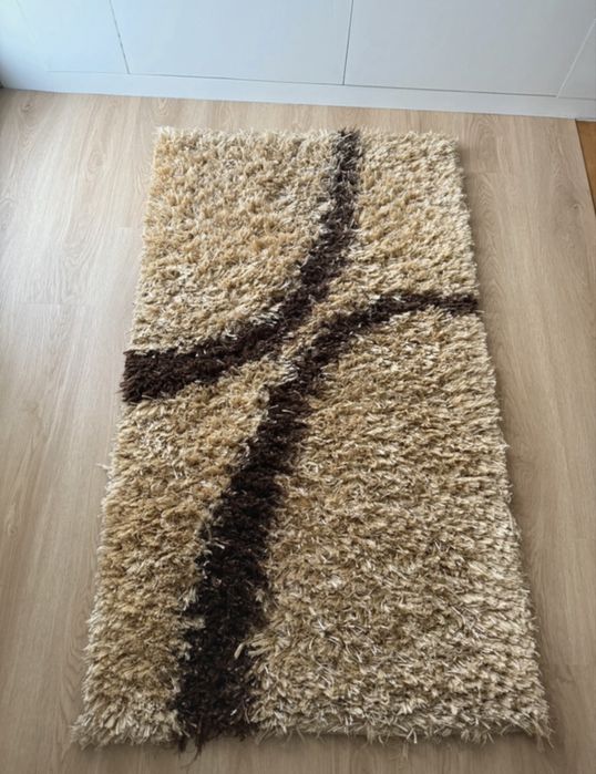 Conjunto de 2 tapetes de pêlo comprido