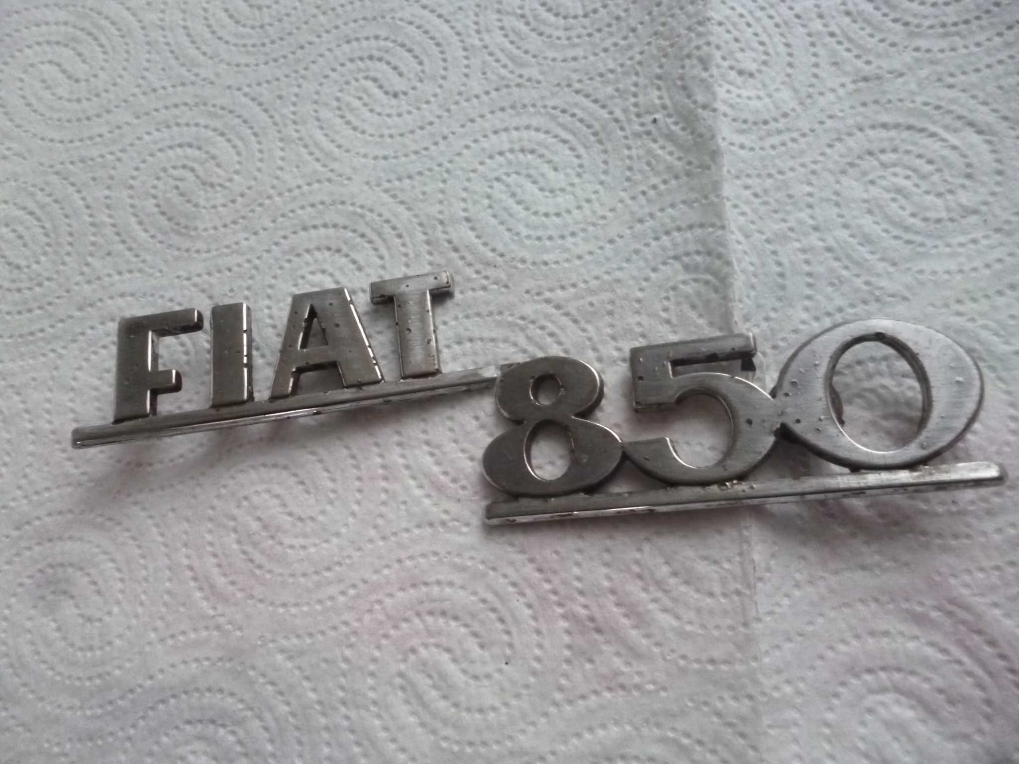 Fiat 850 znaczek emblemat metal oryg