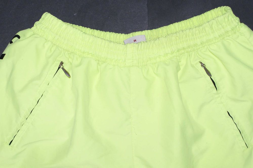 HOLLISTER_Cudne Spodenki szorty męskie_seledynowe fluo sportowe logo_M