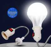 Adapter do Żarówki E27 z Elastycznym Uchwytm – Lampa Naścienna Bezprze