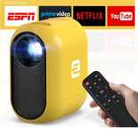 Mini Projektor, Android 9.0, projektor wideo z ESPN,