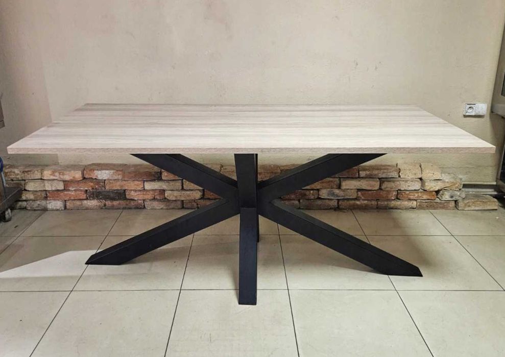 Nowoczesny stół do jadalni loft industrialny „pająk” 180x80