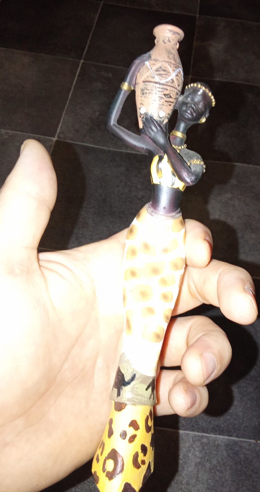 Figurka kobieta akt murzynka kolekcja ozdoba rzeźba odlew dzban wazon