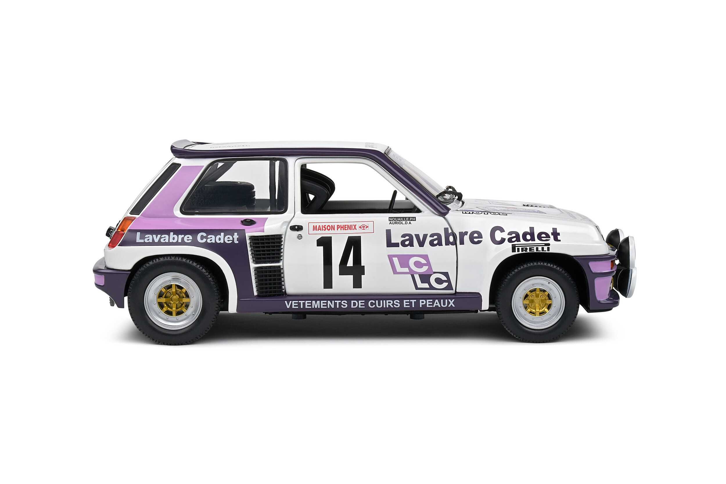 Renault 5 Turbo Rallye Lyon Charbonnière 1983 #14 Auriol Solido 1:18